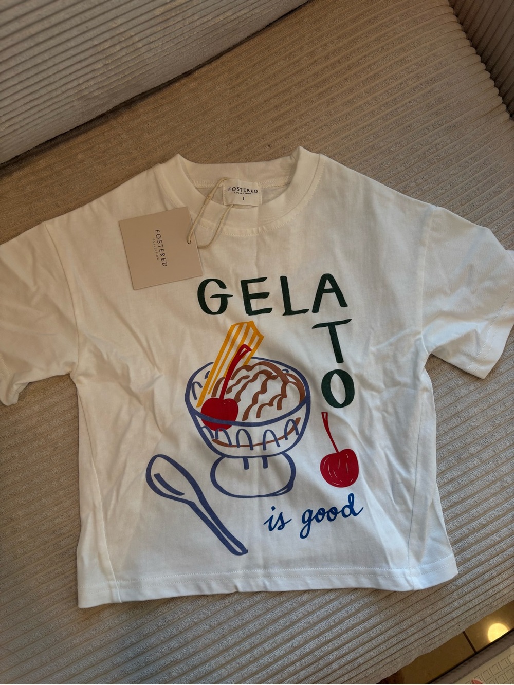 Fostered White Gelato Graphic Short-Sleeve Kids Tee